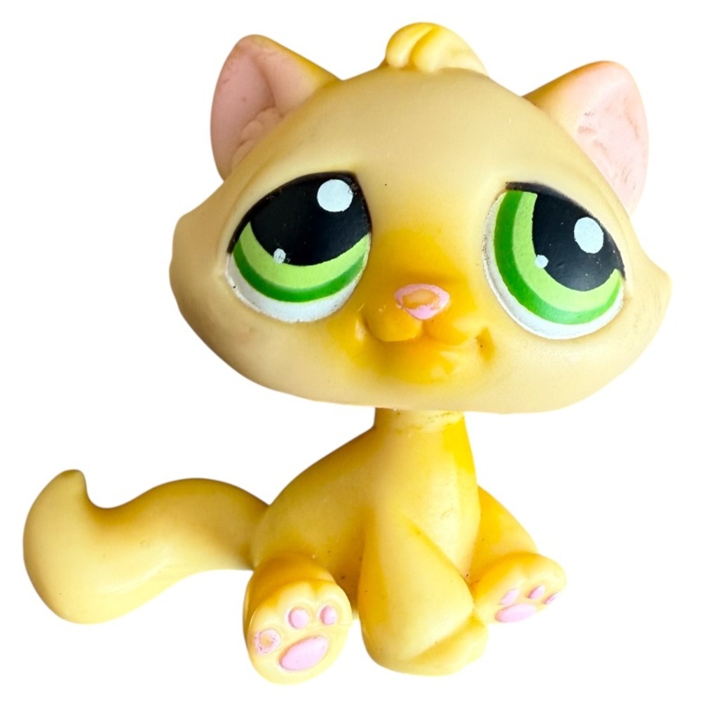 Littlest Pet Shop LPS #94 401 kitty cat yellow Hasbro 2004